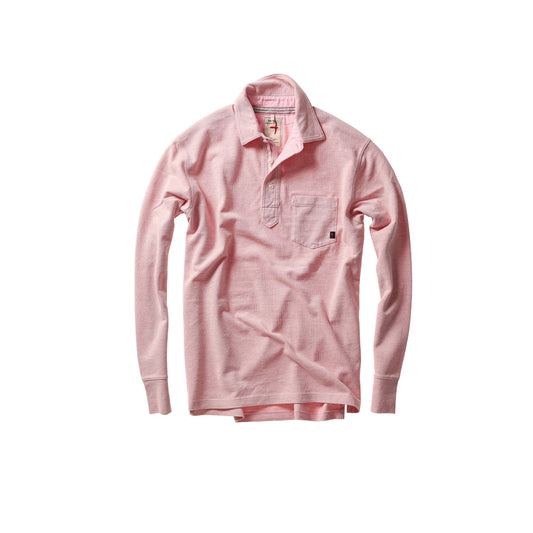 L/S Vintage Pique Polo - Pink Heather - DUNE + SALT