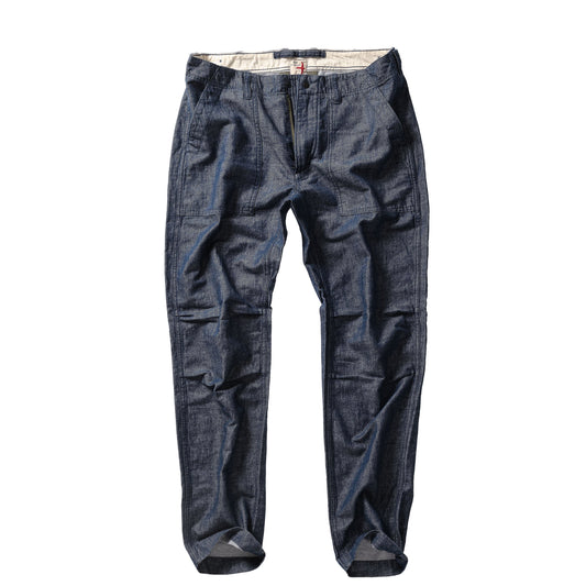 Cotton/Linen Supply Pant - Indigo Yarn-Dye - DUNE + SALT