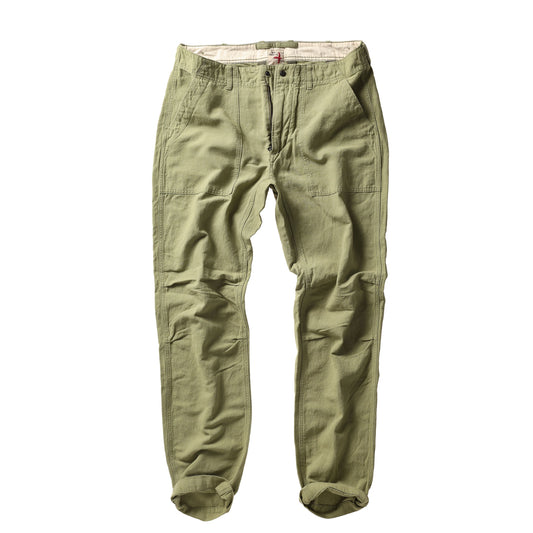Cotton/Linen Supply Pant - Light Olive - DUNE + SALT