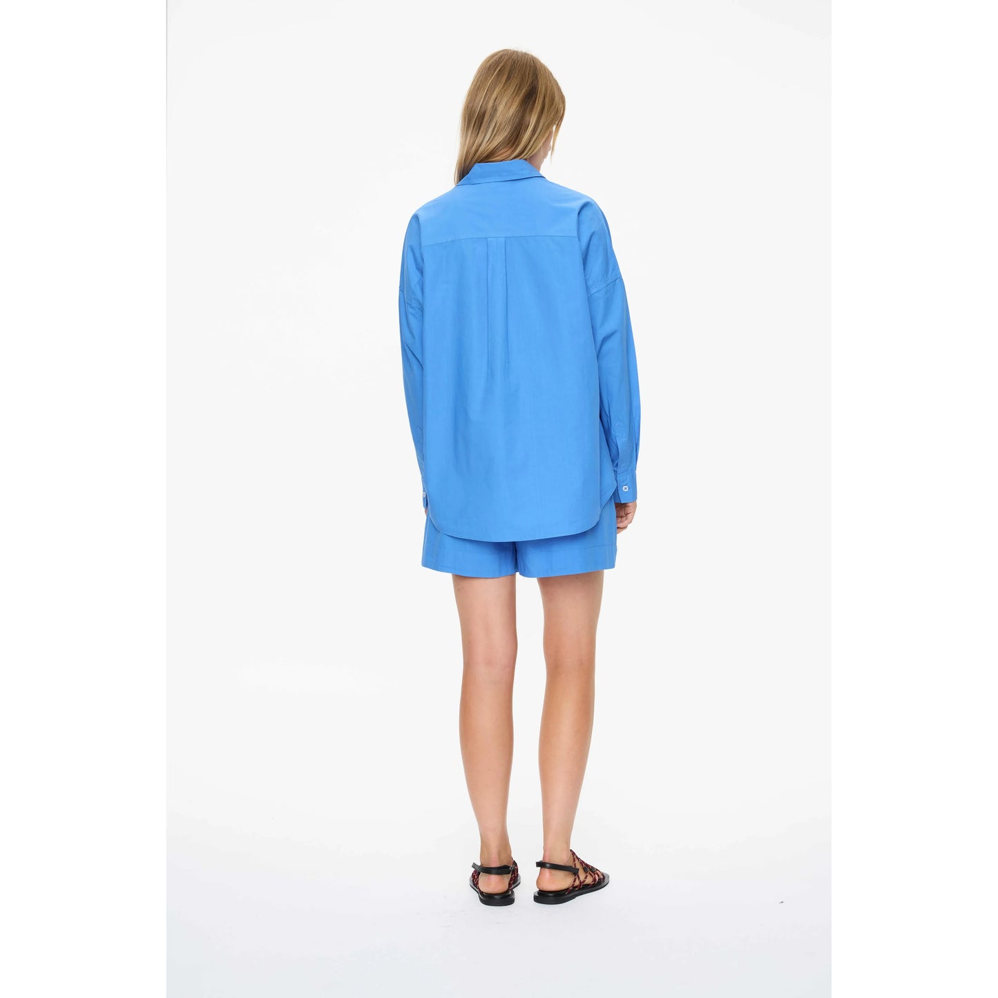 Women's Chiara Shorts in ink blue by LMND, featuring a stylish fit and comfortable denim fabric.