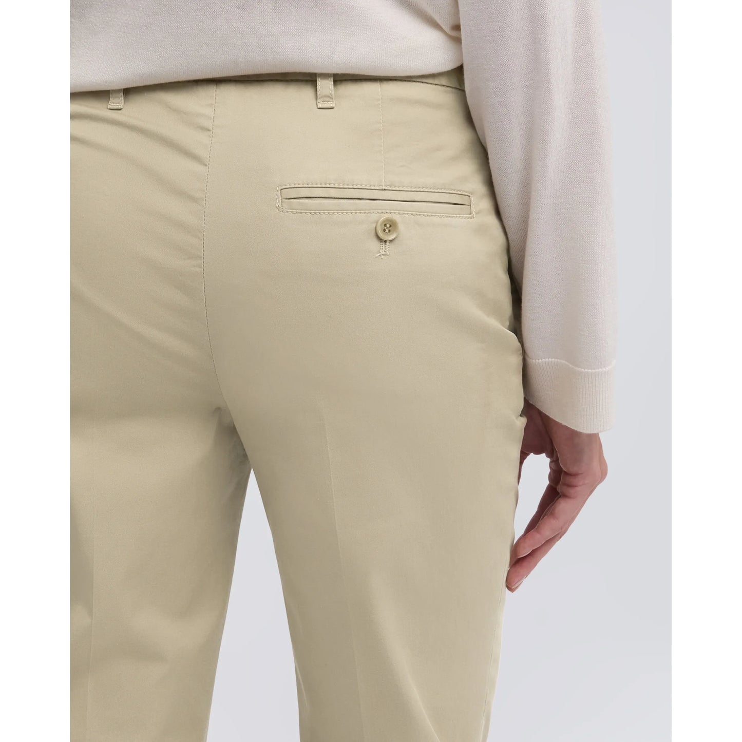 Stretch Cotton Twill Trousers - Colonial Beige - DUNE + SALT