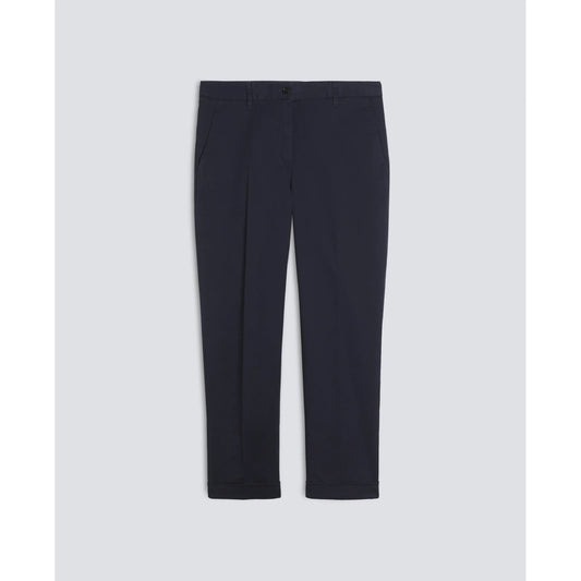 Stretch Cotton Twill Trousers - Navy - DUNE + SALT