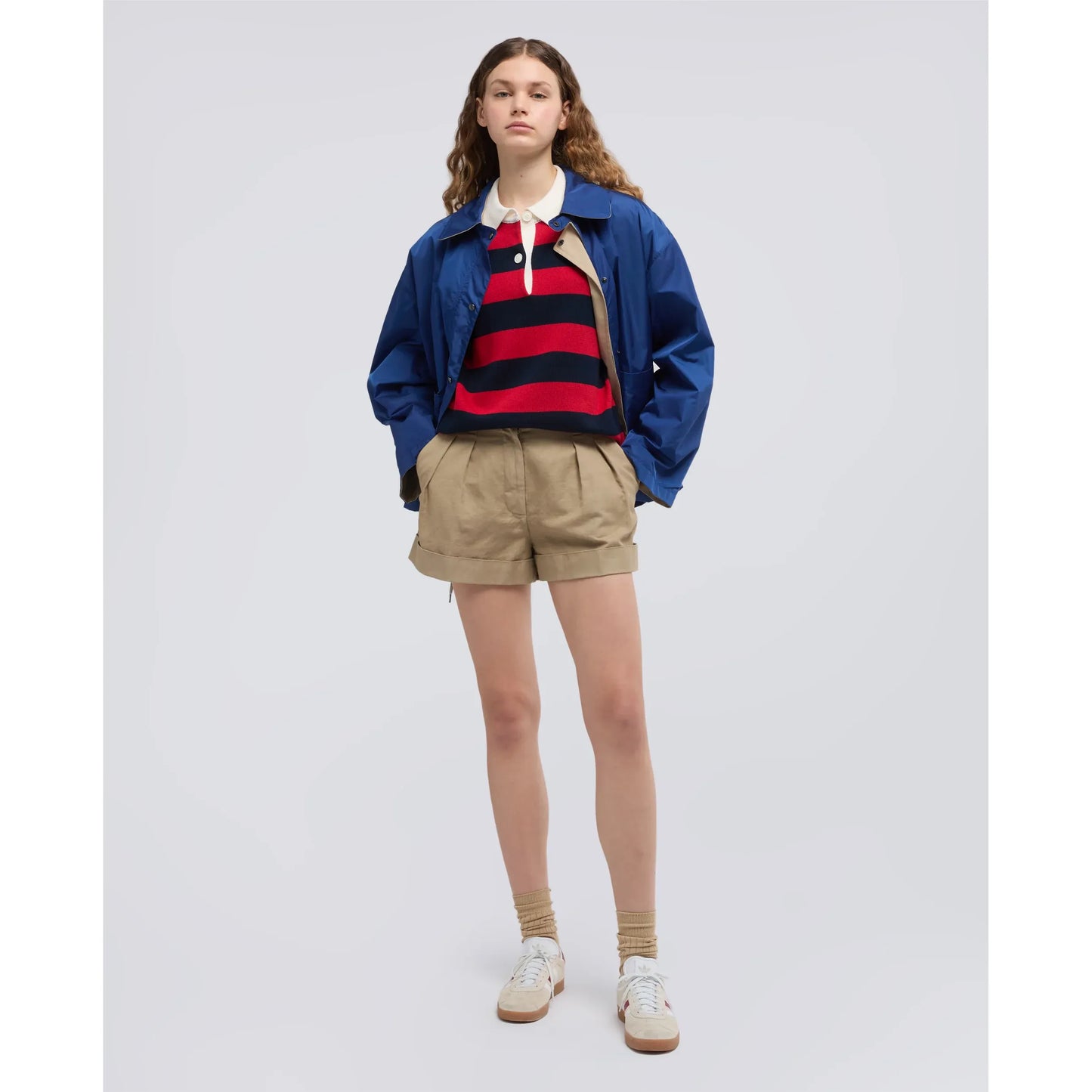 Cotton-Linen Garment-Dyed Gabardine Shorts - Blue - DUNE + SALT