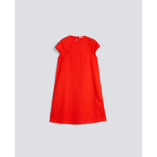 Garment-Dyed Compact Slub Linen Dress - Geranio - DUNE + SALT