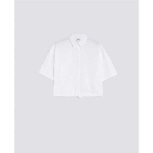 Cropped Cotton Poplin Shirt - White - DUNE + SALT