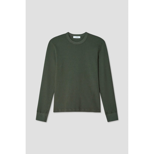 L/S Crew Waffle Tee - Basil - DUNE + SALT