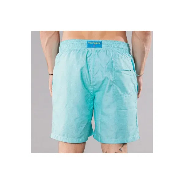 Cyclist Liner Swim Trunks - Aqua Solid Linen - DUNE + SALT