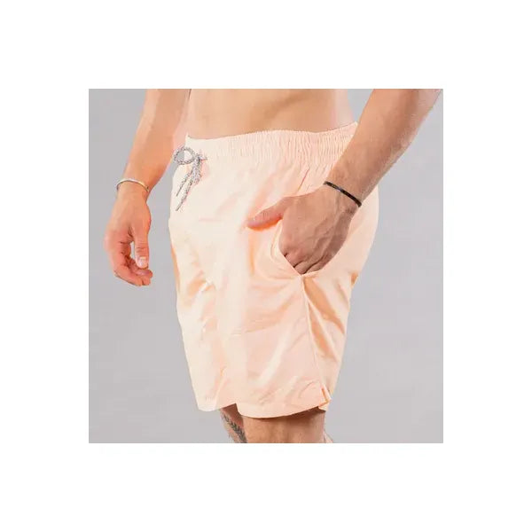 Cyclist Liner Swim Trunks - Orange Solid Linen - DUNE + SALT