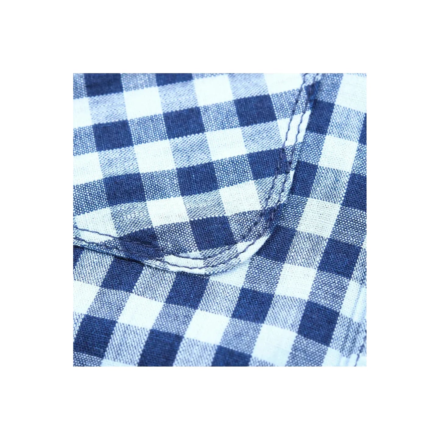 Wells Gingham Workwear Shirt - Indigo - DUNE + SALT
