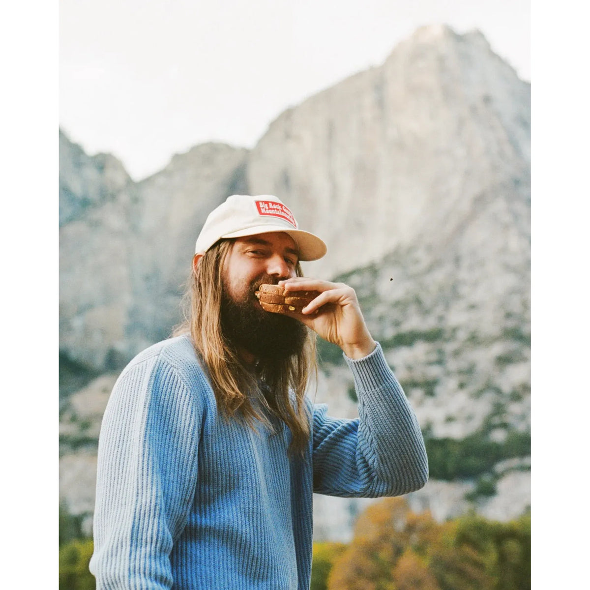 Men's Truckin' Twill Hat in Vanilla Bean by Big Rock Candy Mountaineering, showing the beige twill cap with embroidered logo.