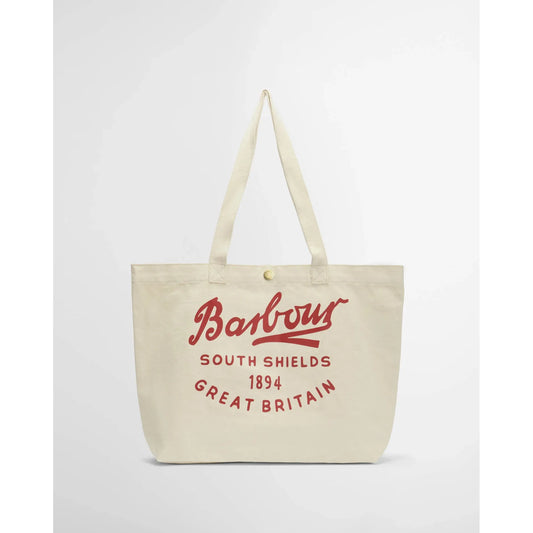 Script Tote Bag - Beige/Red Logo - DUNE + SALT