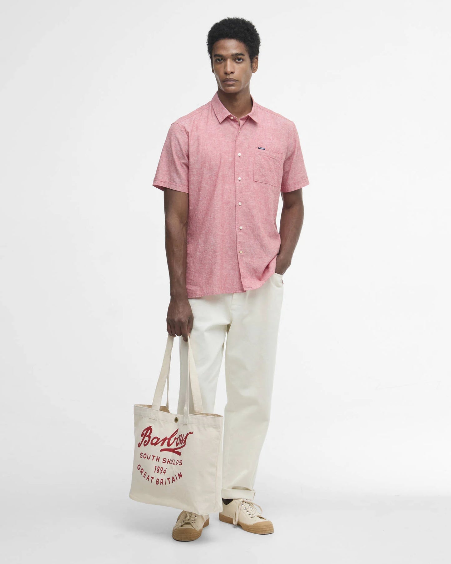 Script Tote Bag - Beige/Red Logo - DUNE + SALT