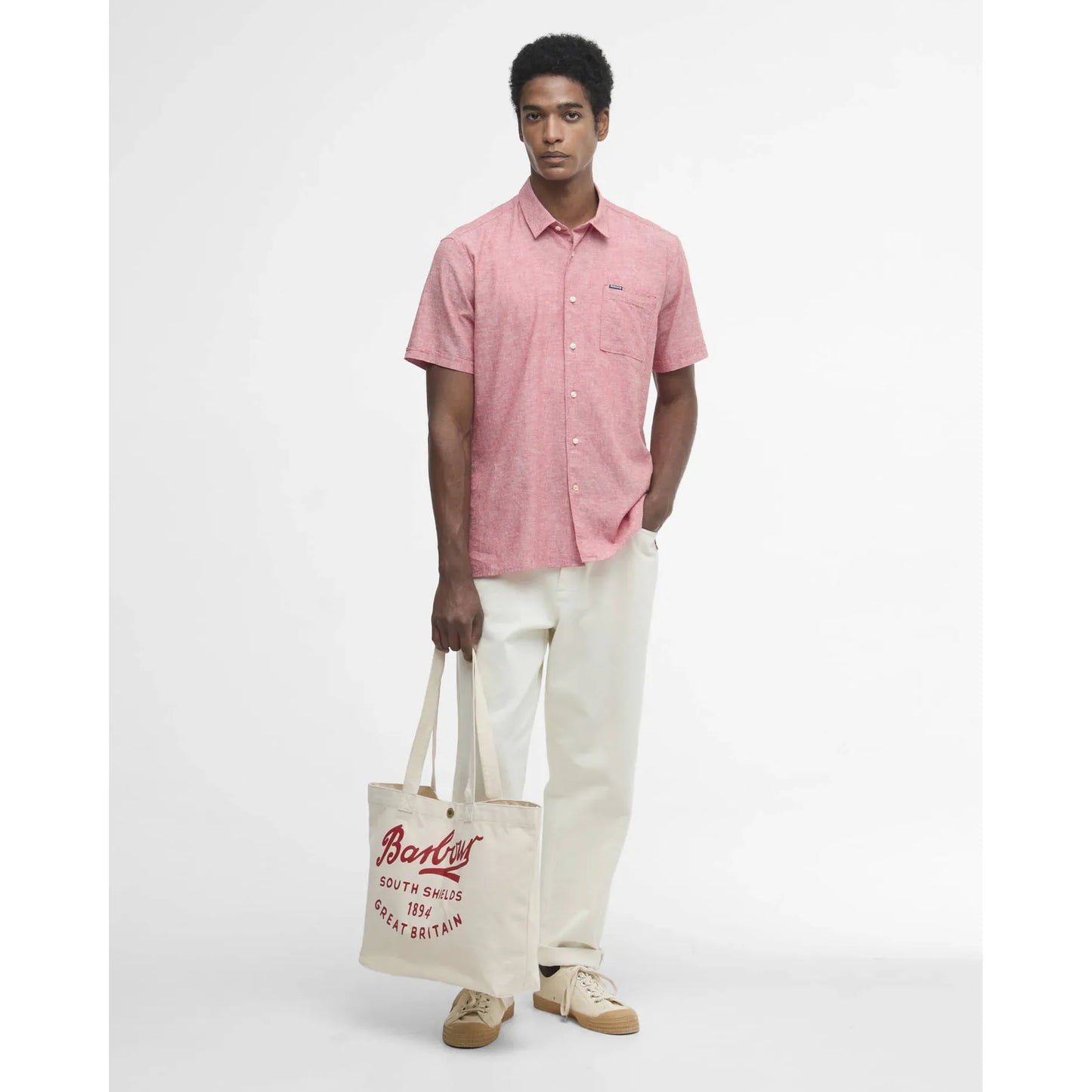 Script Tote Bag - Beige/Red Logo - DUNE + SALT