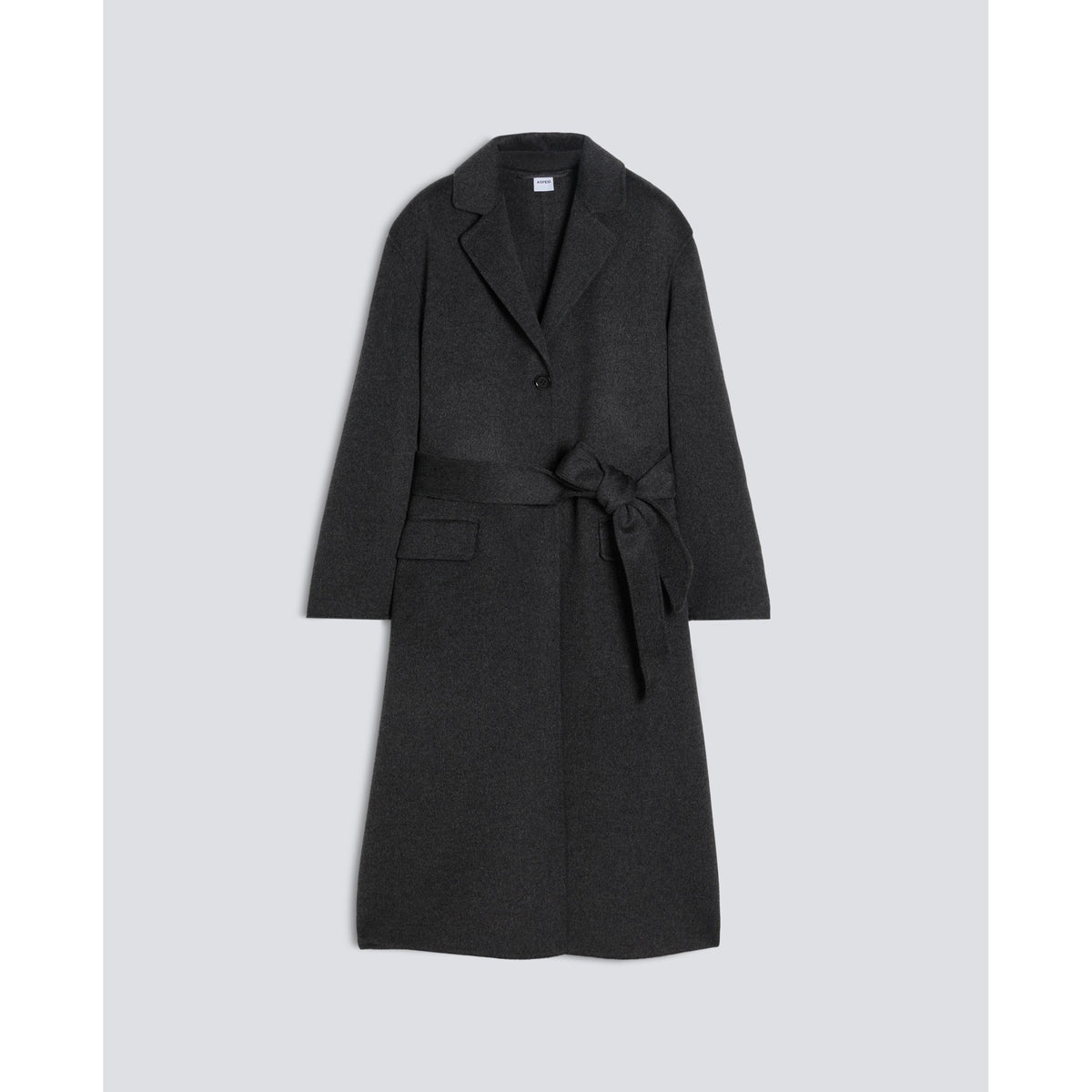 Aspesi Double Wool Coat - Charcoal Dark Slate Gray
