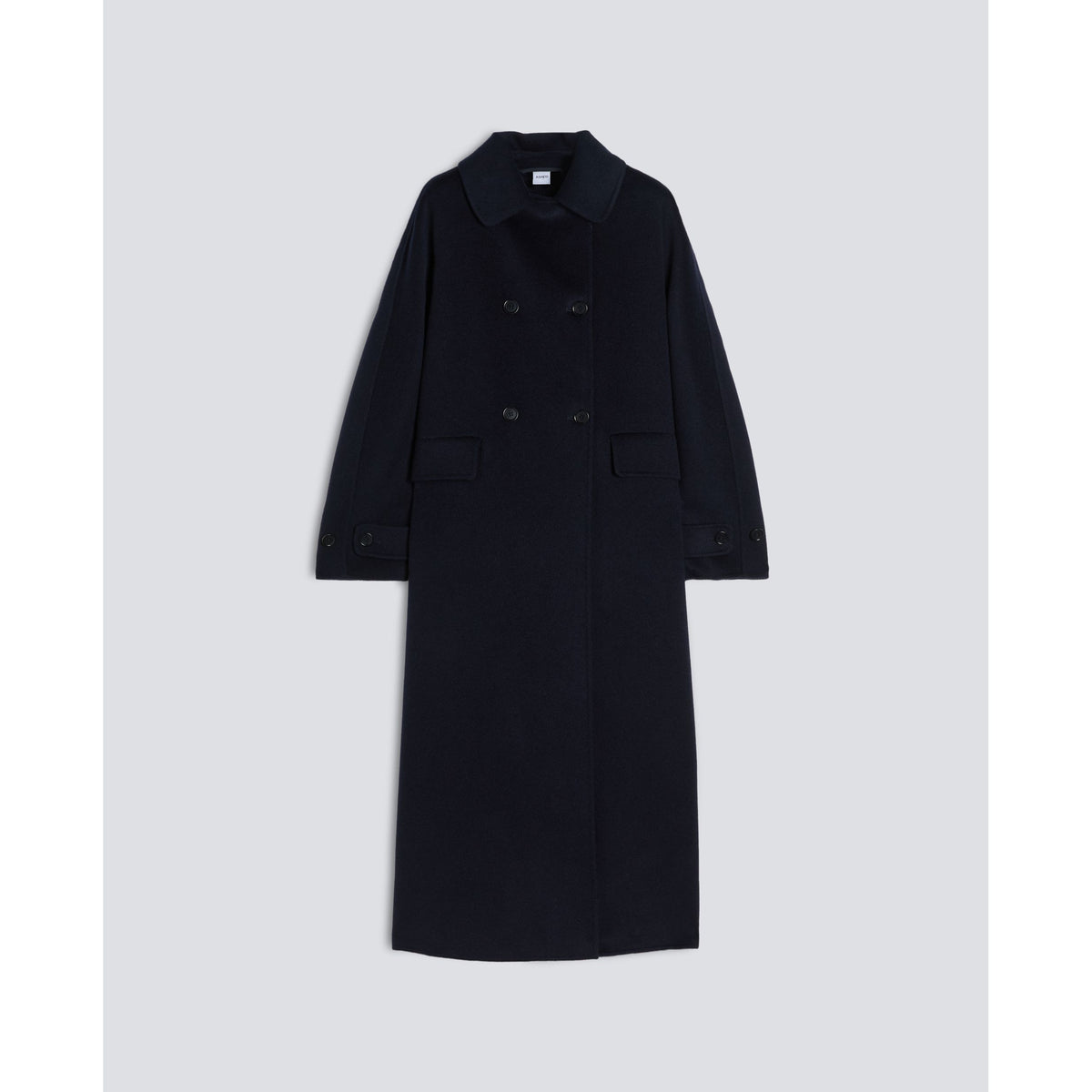 Aspesi Double Wool Coat - Blue Black