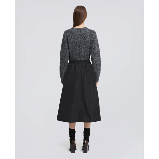 Aspesi Technical Polyester Lined Skirt - Navy Dark Slate Gray