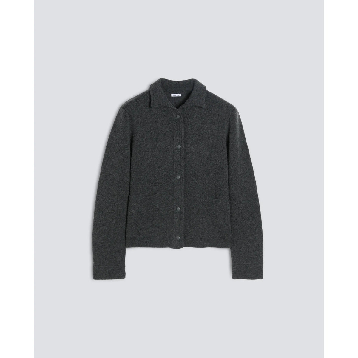 Aspesi Wool/Cashmere Knit Jacket - Charcoal Dark Slate Gray