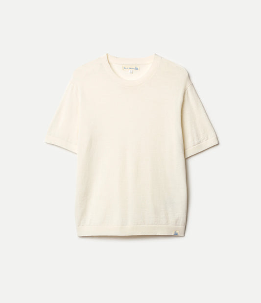 Refined Merino Wool Short Sleeve Women's T-Shirt - Nature - DUNE + SALT