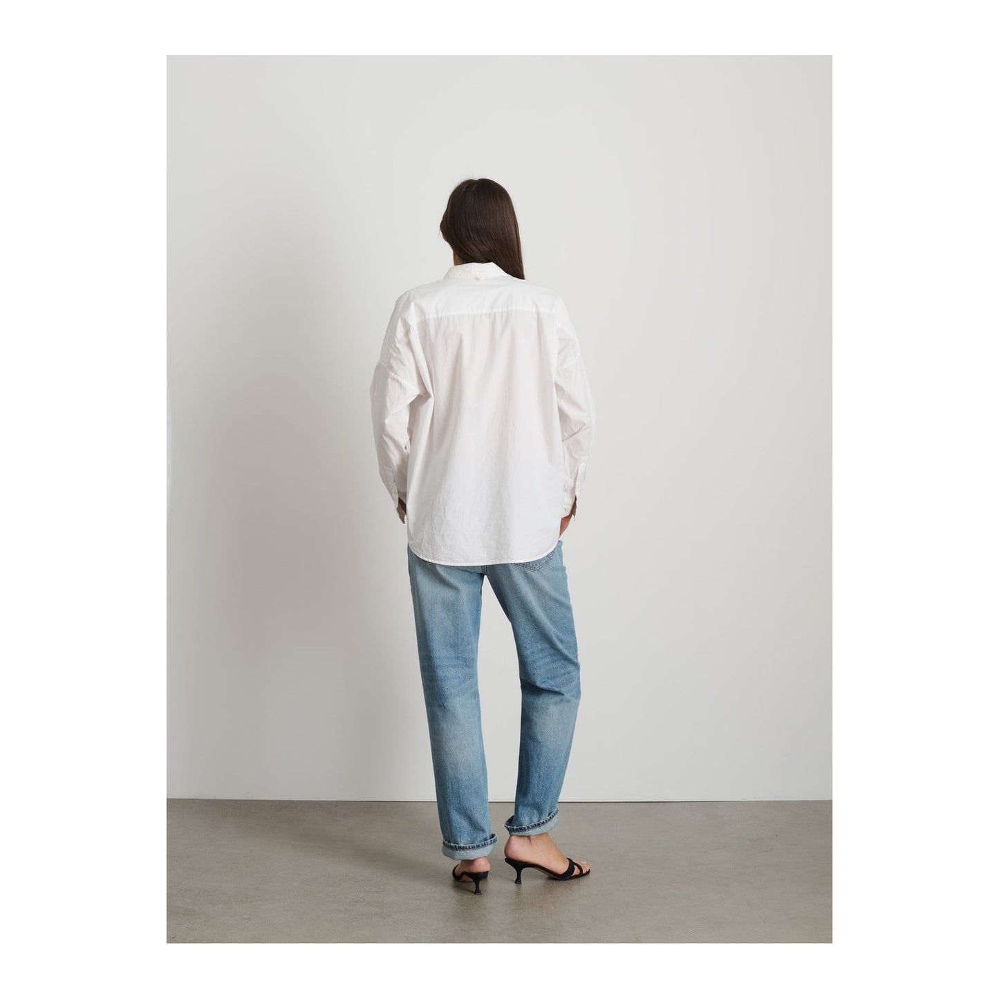Jo Shirt in Cotton Poplin - White - DUNE + SALT