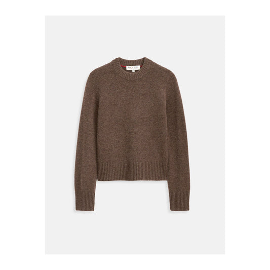 Marais Cashmere Crewneck Sweater - Heather Chocolate - DUNE + SALT