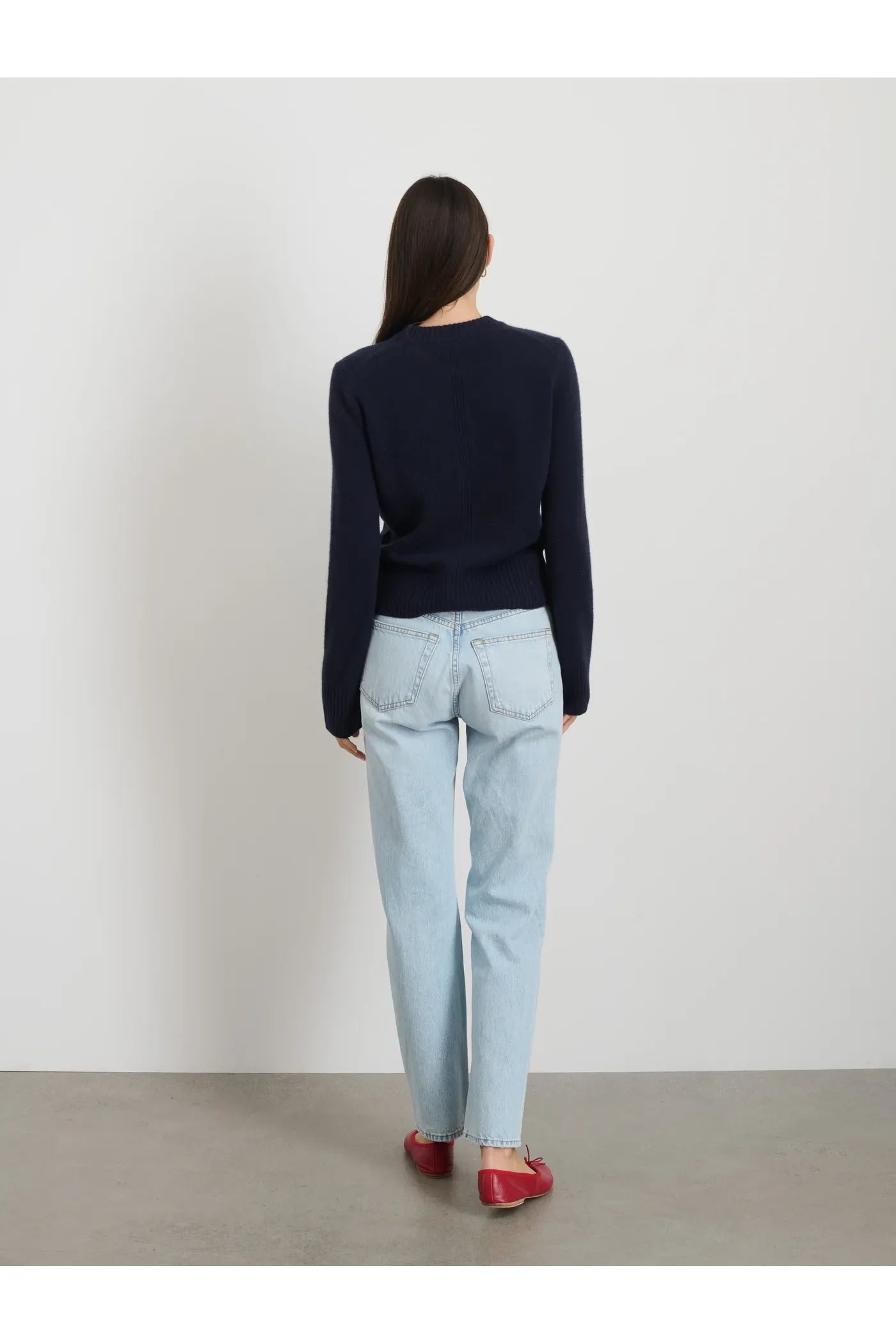 Marais Cashmere Crewneck Sweater - Navy - DUNE + SALT