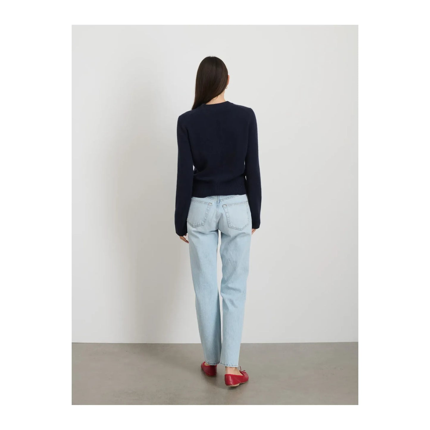 Marais Cashmere Crewneck Sweater - Navy - DUNE + SALT