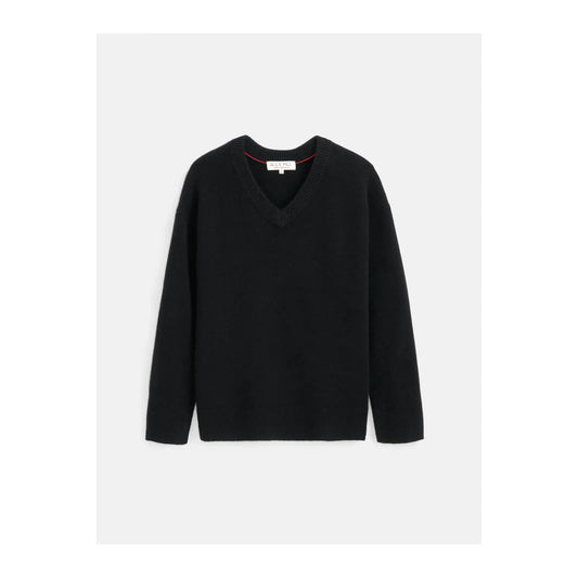 Rowan Cashmere V-Neck Sweater - Black - DUNE + SALT