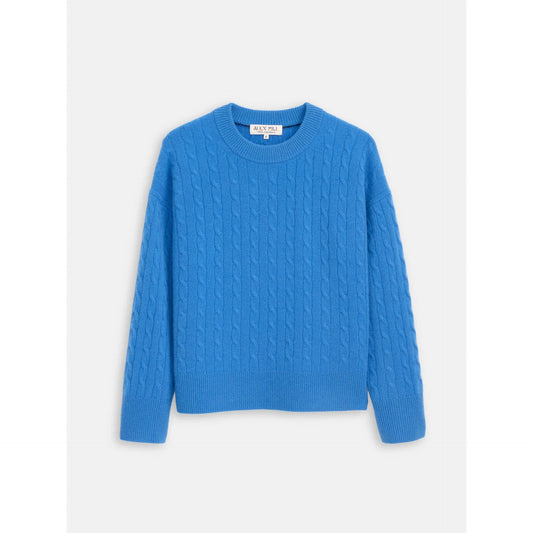Charlie Cable Sweater in Cashmere - Rose Quartz - DUNE + SALT