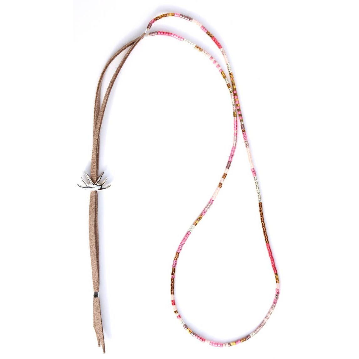 JRN1 Pink Single Strand Adjustable Necklace - DUNE + SALT