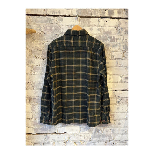 Men's utility flannel shirt in forest hound check pattern by Ace Rivington, featuring a rugged, comfortable design.