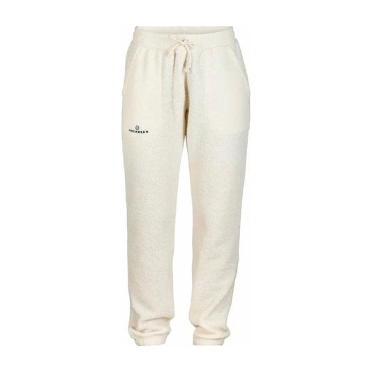 Women's Hut Pant in oatmeal by Amundsen, showing a comfortable, relaxed fit with soft fabric and casual style.