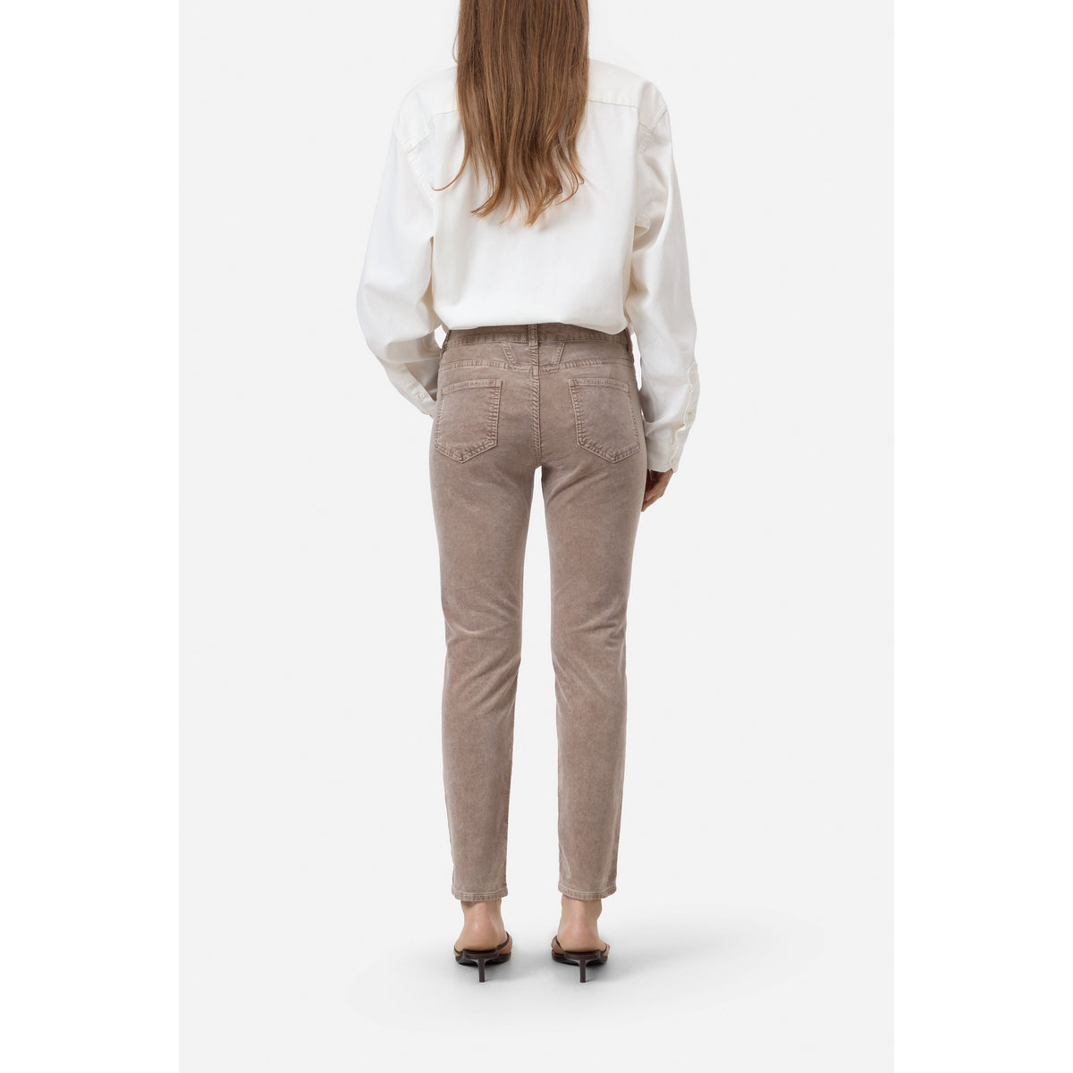 Closed Women's Baker Velvet Pant - Hazel Beige White Smoke