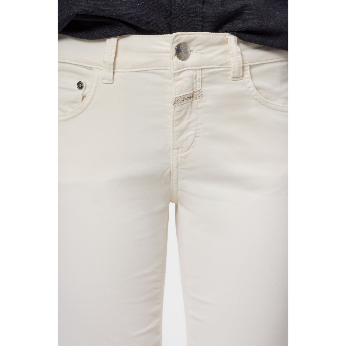 Closed Women's Baker Velvet Pant - Whipped Cream Light Gray