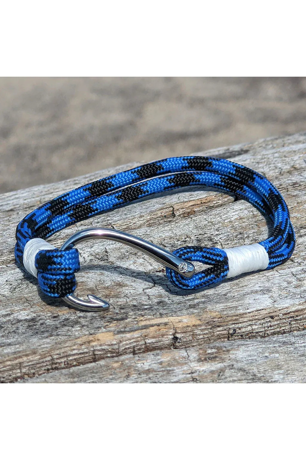 Black/Blue Nautical Fish Hook Bracelet - DUNE + SALT