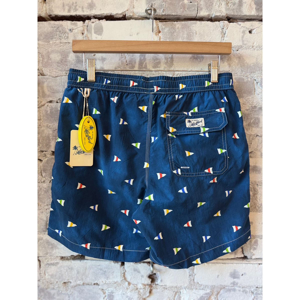 Hartford Men's "Burgee" Nylon Woven Swimshort - Indigo Dark Slate Gray