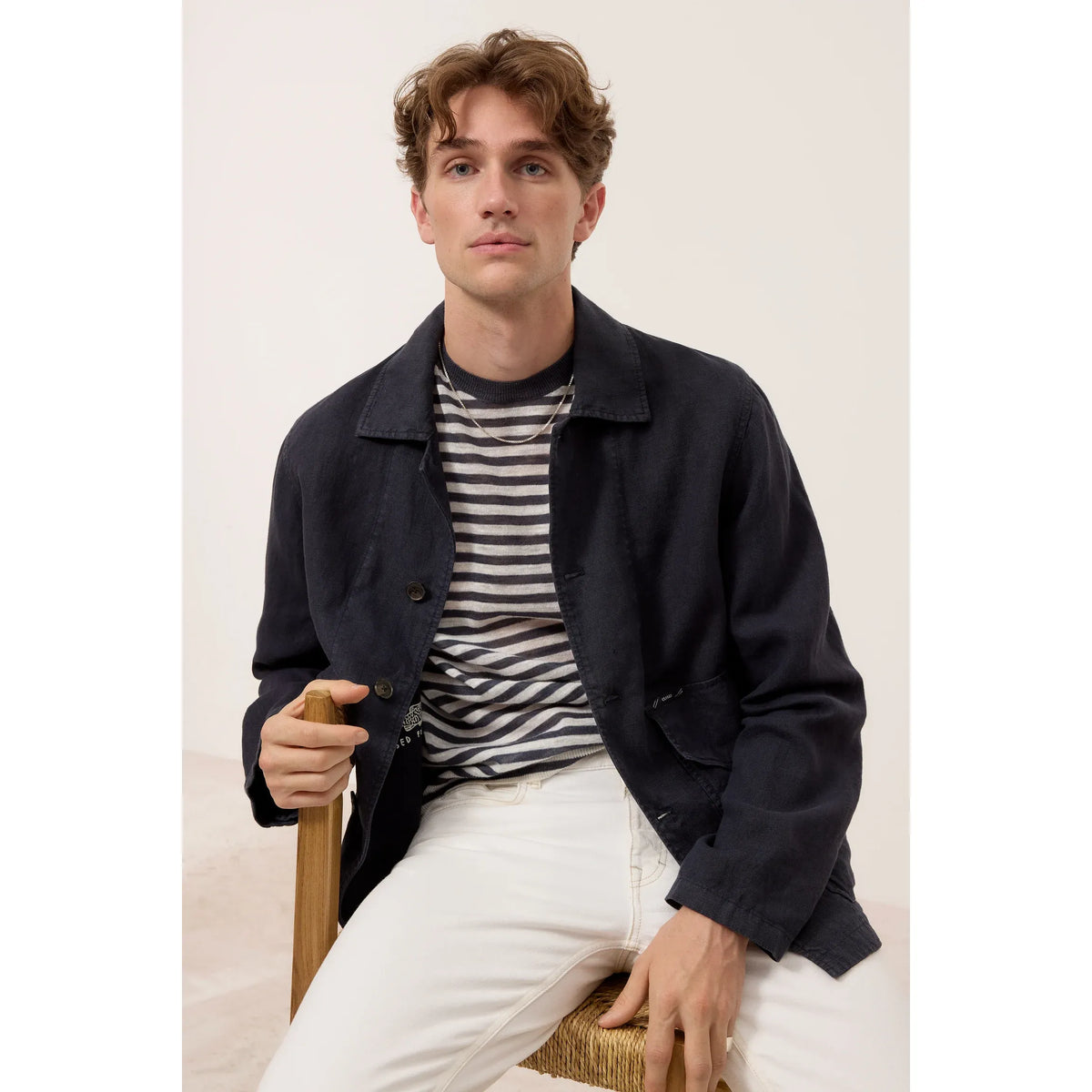 Men's Magma Black Cargo Jacket by Closed Men's featuring multiple pockets and durable fabric for casual or outdoor wear.