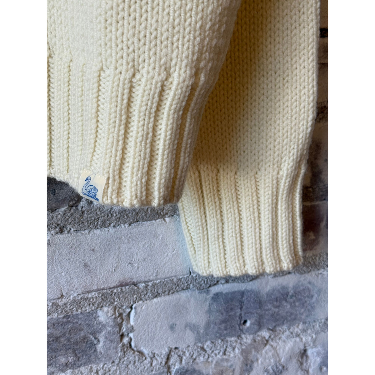 Merz B. Schwanen Chunky Merino Wool Sweater - Nature Light Gray
