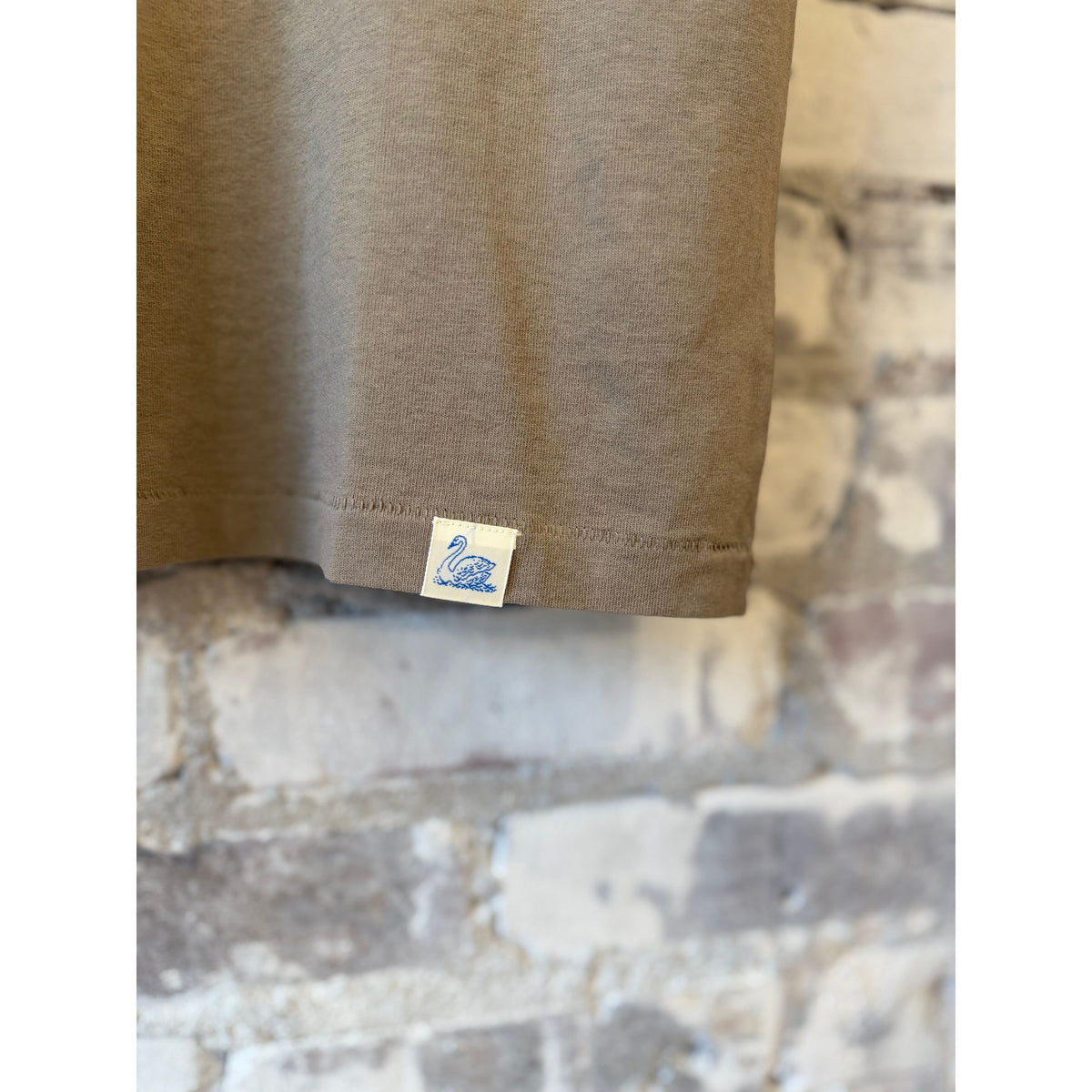 Men's Merz B. Schwanen Classic Cotton Jersey Short Sleeve Polo Shirt in faded grain with a collar and button placket.