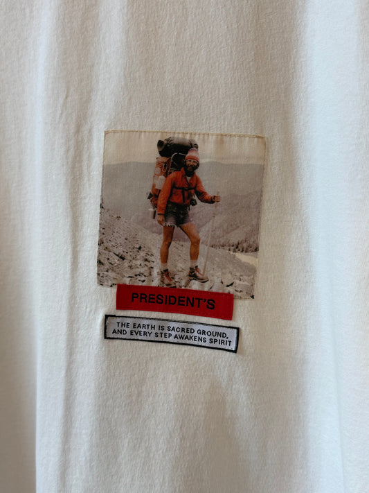 President's Climber Label T-Shirt - Off White Dark Gray