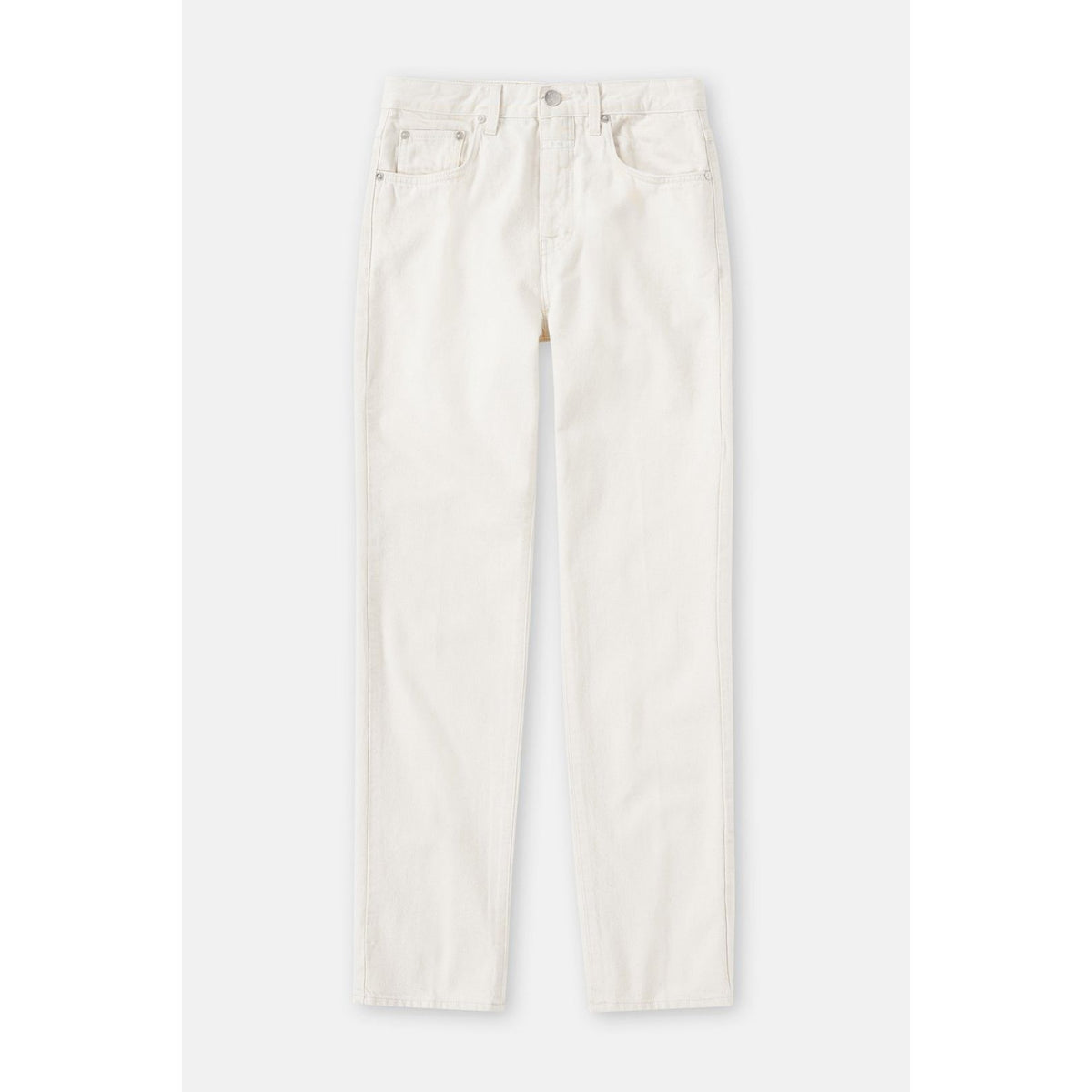 Women's A Better Blue Roan Ivory riding jeans by Closed Women's, showing fit and denim texture.