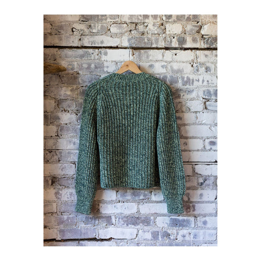 Women's Mouliné knitted jumper in midnight lake green by Closed, featuring a cozy, stylish knitwear design.