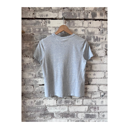 Women's Lazio Blue melange T-shirt by Closed, featuring a casual fit and soft fabric, displayed on a plain background.