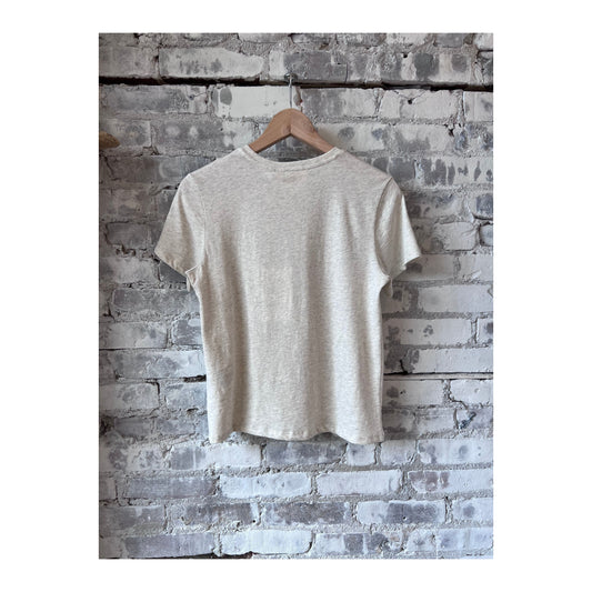 Women's melange beige T-shirt from Closed, casual fit, soft fabric, and stylish design, perfect for everyday wear.