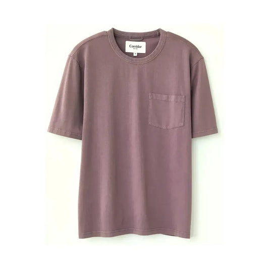 Men's violet garment dyed tee from Corridor featuring a relaxed fit and soft, vintage-style fabric.