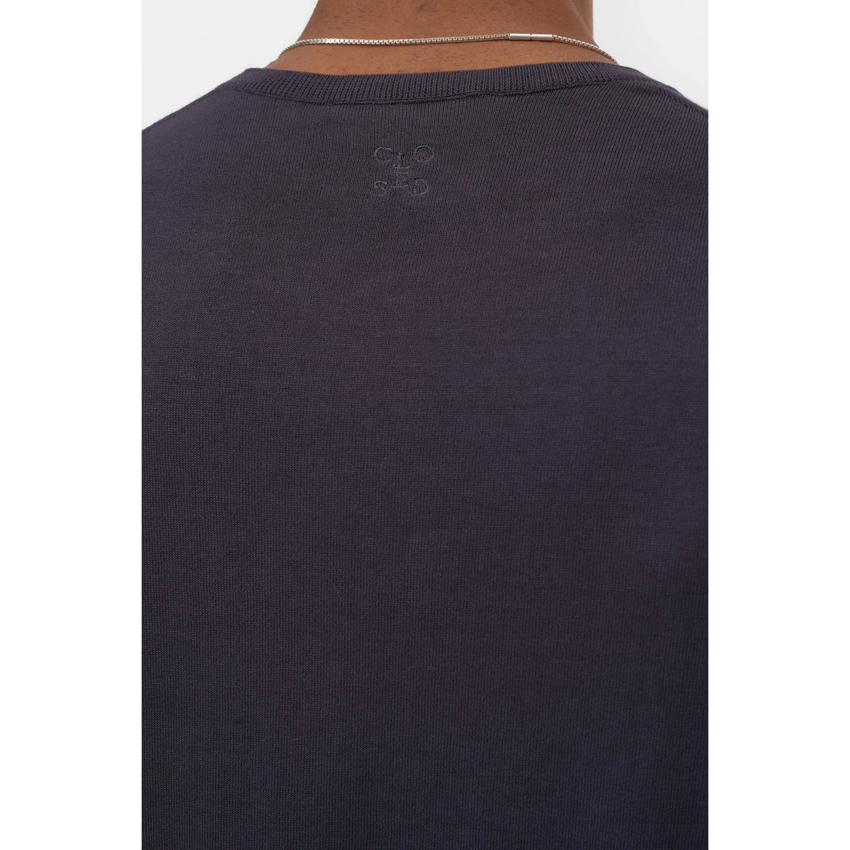 Men's Magma Black cotton jumper by Closed Men's, featuring a classic crew neck and soft knit fabric.