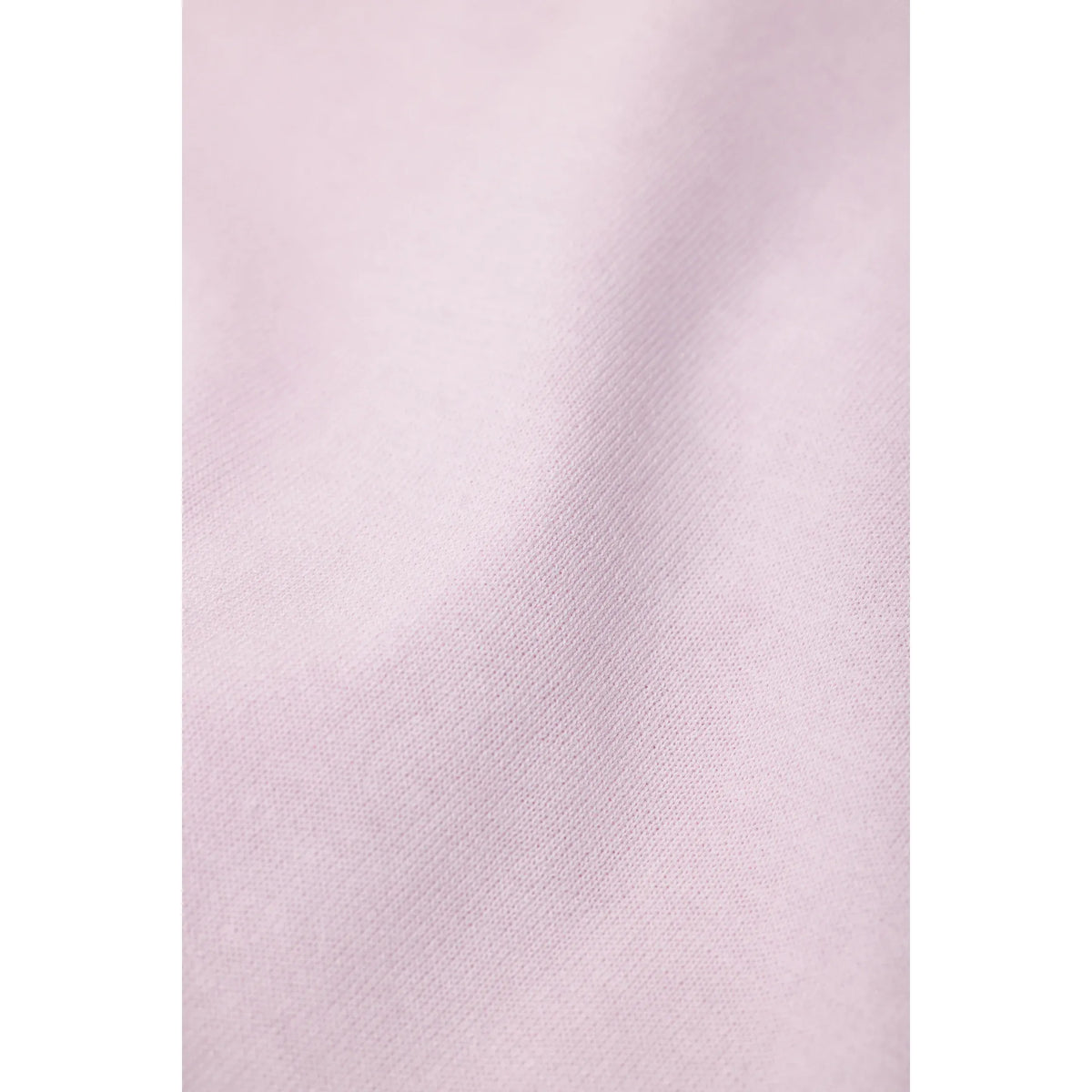 Men's cotton jumper in Quartz Pink by Closed Men's, showing a soft pink knit sweater with ribbed cuffs and a classic fit.
