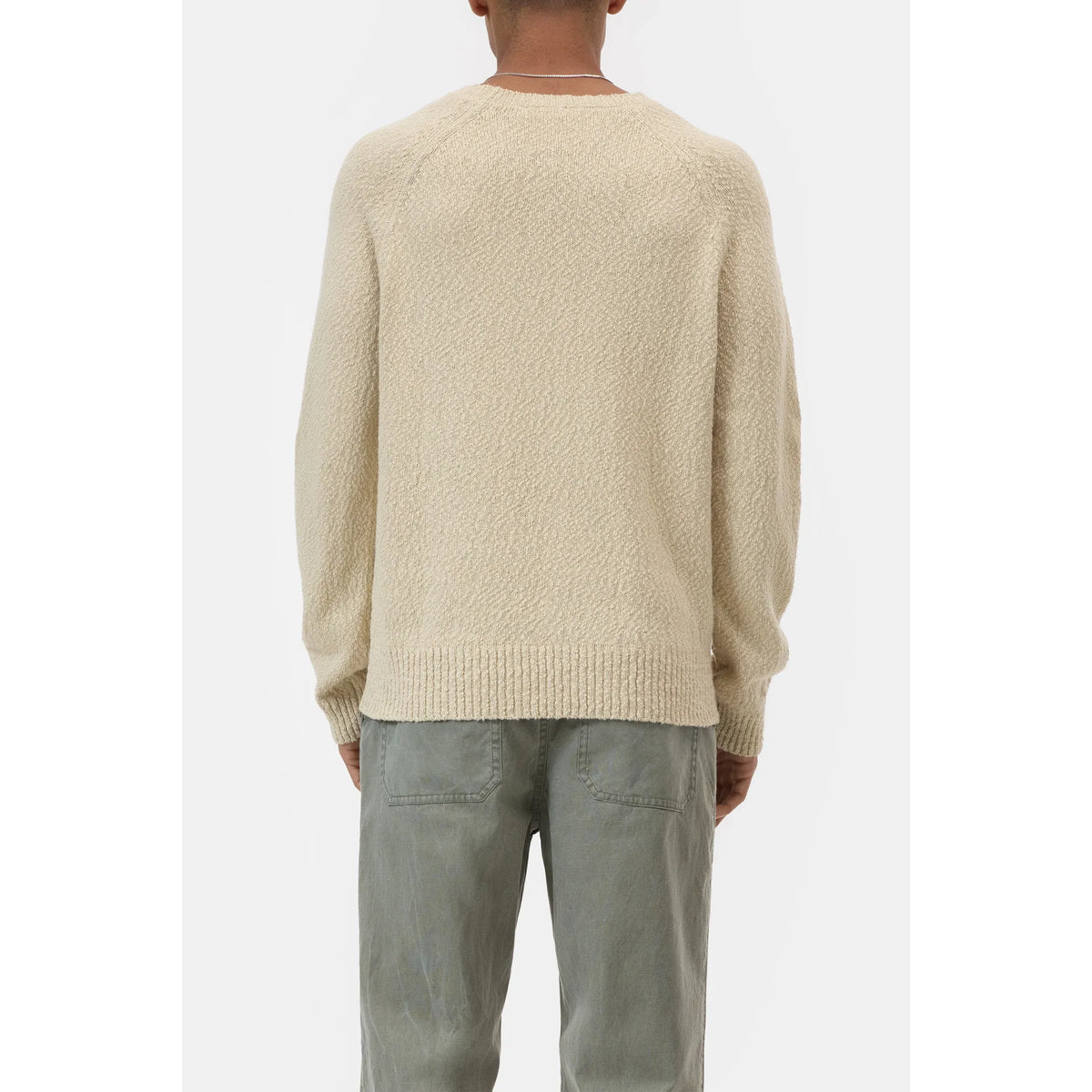 Men's cotton jumper in whipped cream color, featuring a comfortable fit and soft fabric from Closed Men's.