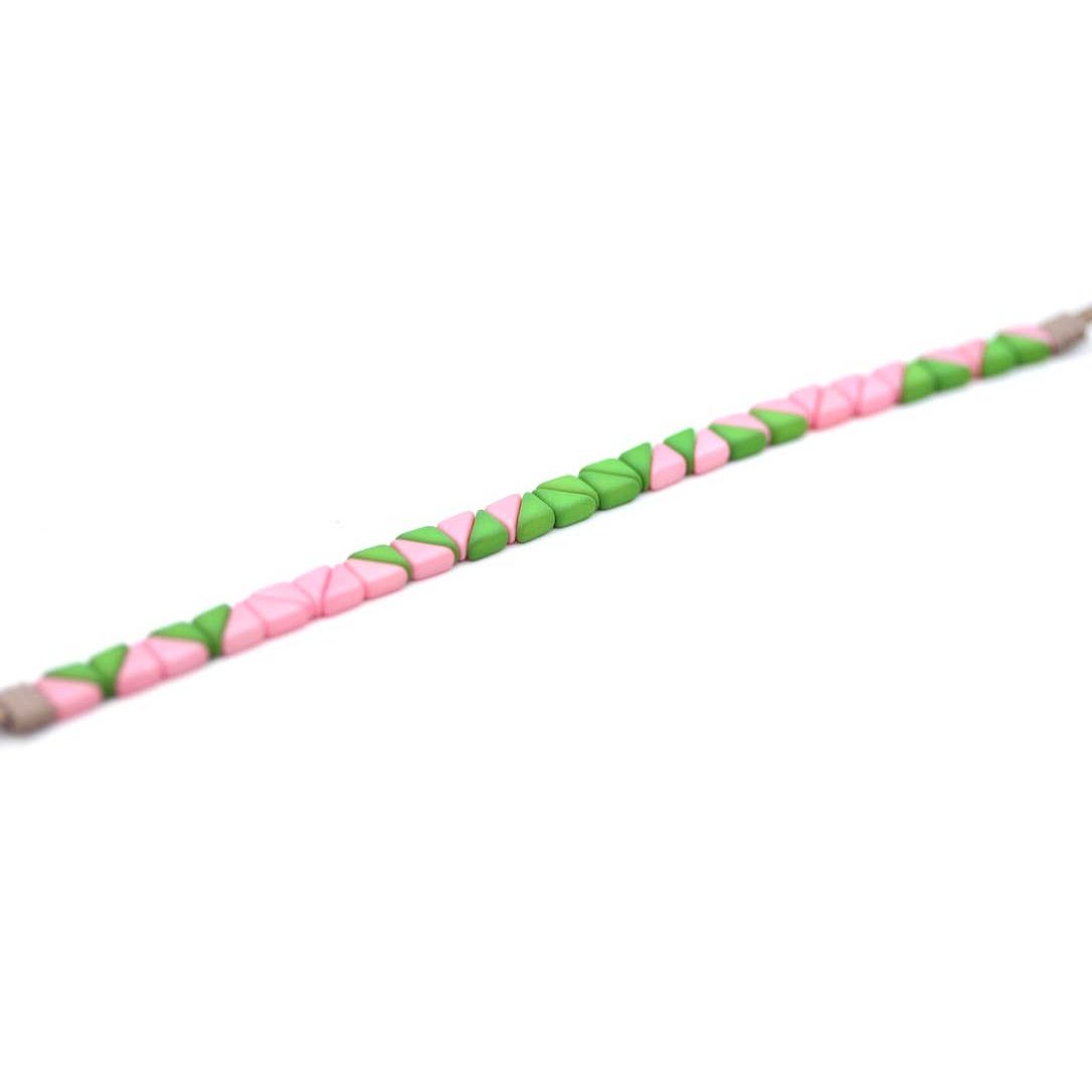Julie Rofman Watermelon Wedge bracelet, colorful accessories with watermelon-inspired design featuring vibrant wedge-shaped charms.