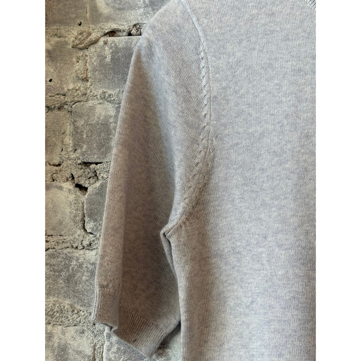 Secular Fitted Crew Sweater - Heather Grey Gray