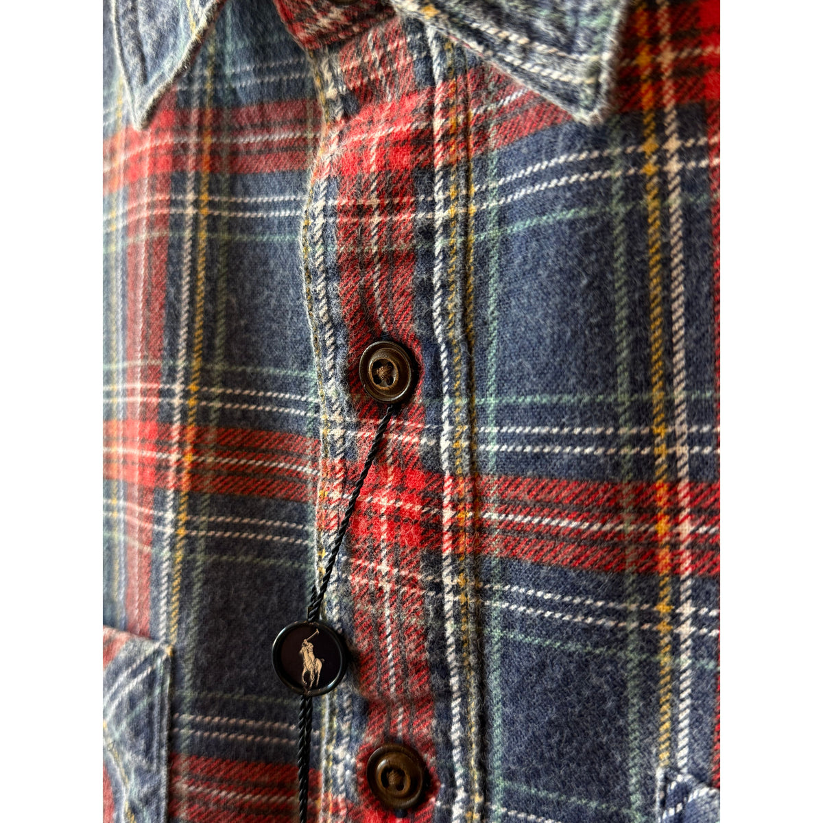 Ralph Lauren Flannel Moab Workshirt w/ Blunt Hem and Binding - Maple Ridge Plaid Dark Slate Gray